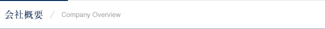 会社概要 / Company Overview